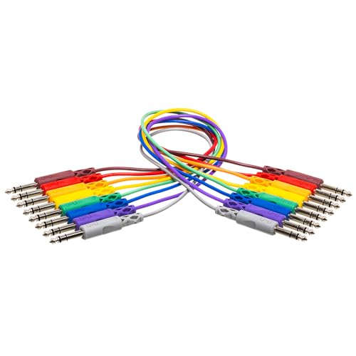 Hosa CSS845 Patchkabel (6,3mm TRS-Beidseitig 1,5m) (8er Pack) von Hosa