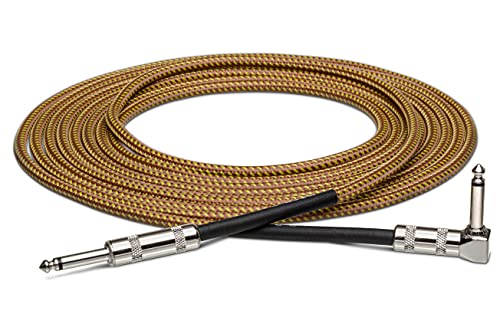 Hosa GTR-518R, Tweed Guitar Cable, Hosa Straight to Right-angle, 18 ft von Hosa
