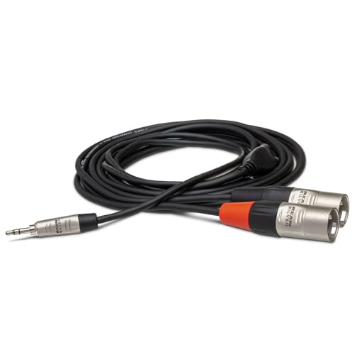 Hosa HMX-003Y, Pro Stereo Breakout, REAN 3.5 mm TRS to Dual XLR3M, 3 ft von Hosa