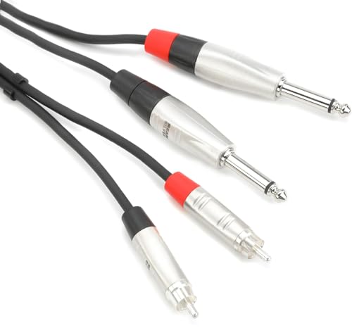 Hosa HPR-005X2, Pro Stereo Interconnect, Dual REAN 1/4 in TS to RCA, 5 ft Hosa HPR-005X2, Pro Stereo Interconnect, Dual REAN 1/4 in TS to RCA, 5 ft von Hosa