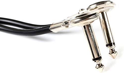 Hosa IRG-101, Guitar Patch Cable, Low-profile Right-angle to Same, 1 ft von Hosa