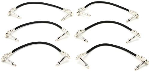 Hosa IRG-600.5, Guitar Patch Cable, Low-profile Right-angle to Same, 6 in, 6 pc von Hosa