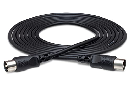 Hosa MID-301BK, MIDI Cable, 5-pin DIN to Same, 1 ft von Hosa