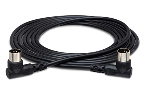 Hosa MID-310RR, Right-angle MIDI Cable, Right-angle 5-pin DIN to Same, 10 ft von Hosa