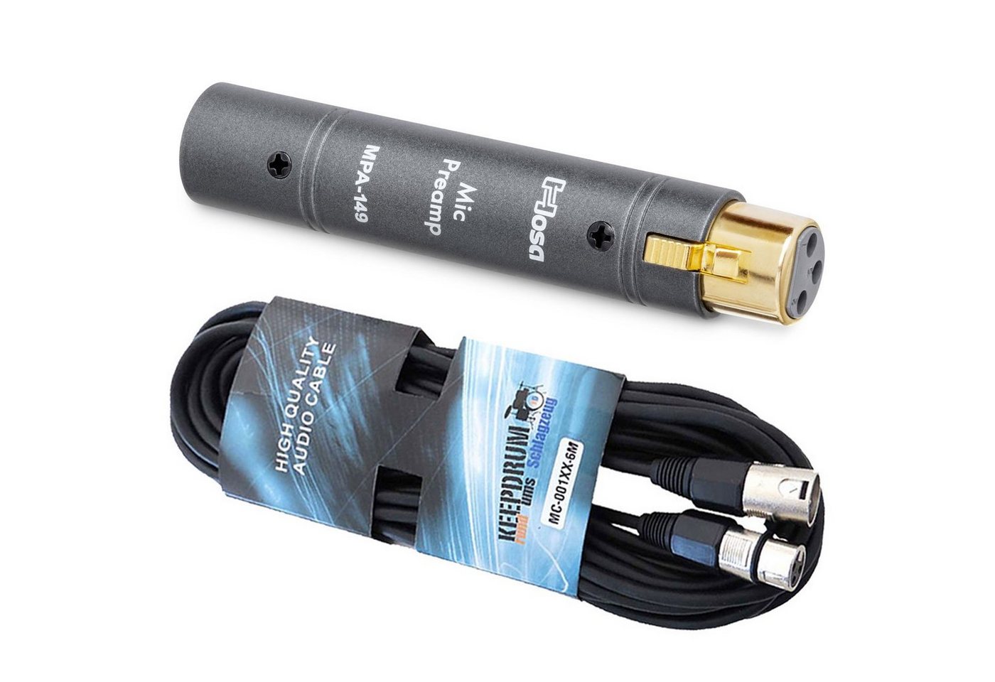 Hosa MPA-149 Mikrofon-Vorverstärker mit Kabel Vorverstärker (Anzahl Kanäle: 1) von Hosa