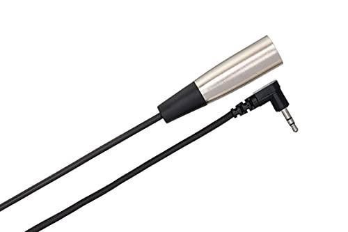 Hosa XVM-110M, Camcorder Microphone Cable, Right-angle 3.5 mm TRS to XLR3M, 10 ft von Hosa