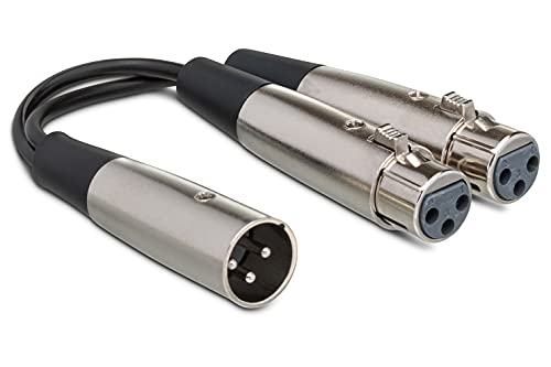 Hosa YXF-119, Y Cable, Dual XLR3F to XLR3M, 6 in von Hosa