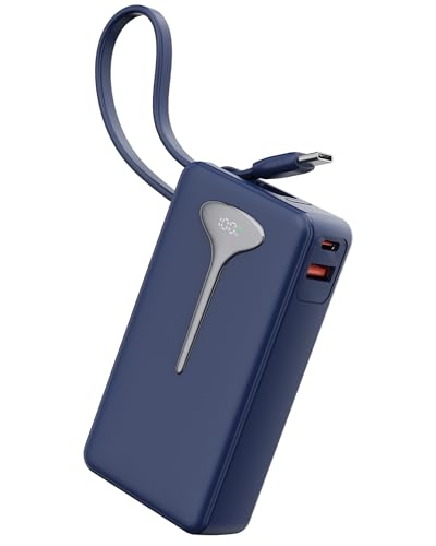 Externer Akku, Schnellladung, Powerbank, 10.000 mAh, 22,5 W, tragbarer Akku mit integrierten Kabeln, externer Akku USB C In/Output, tragbares Ladegerät für iPhone/Samsung/Tablet usw Externer Akku, Schnellladung, Powerbank, 10.000 mAh, 22,5 W, tragbarer Akku mit integrierten Kabeln, externer Akku USB C In/Output, tragbares Ladegerät für iPhone/Samsung/Tablet usw von Hosgubo