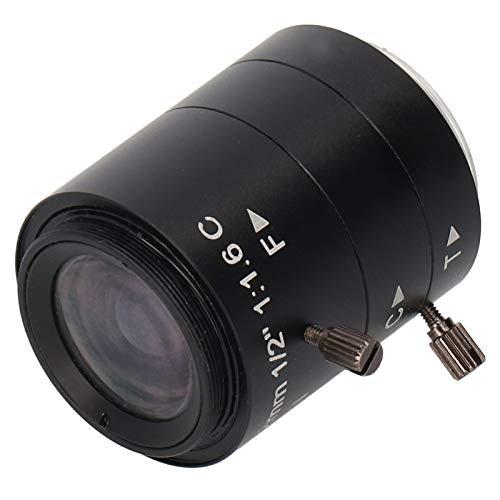 CCTV-Objektiv, Kp-0612 3MP 6–12 Mm Kameraobjektiv aus Aluminiumlegierung, Für Industriemikroskop F 1,6 Relative Apertur C-Mount Klare Bilder von Hosie