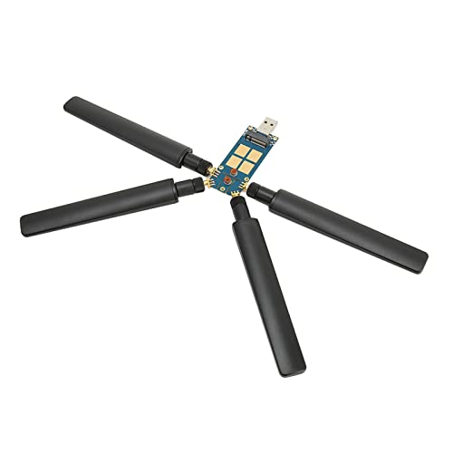Hosie 5G WiFi DONGLE Karte, 5G DONGLE Extender USB3.1 zu M.2 Key B 4 Antennen Betriebsanzeige für Internet von Hosie