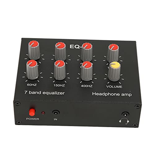 Hosie 7-Band-Audio-Equalizer, 7-Band-Equalizer RCA-Eingang DC5V-12V-Ausgang Bass-Höheneinstellung Zweikanal für Auto von Hosie