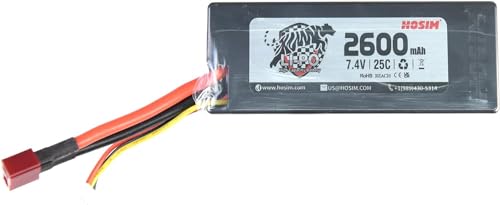 Hosim X08 7.4V 2600 mAh RC Batterie in Hartschale, RC Akkus, Ersatzteil Zubehör für 1:10 Brushless RC Auto von Hosim