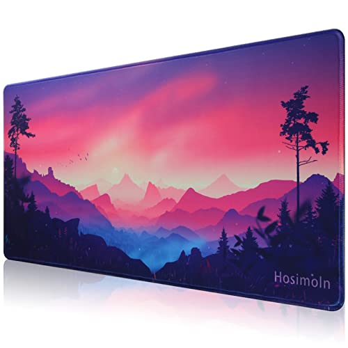 Hosimoln Gaming-Mausmatte, Large Mouse Pad Größe 70x30CM Dicke3MM, Premium-strukturiertes rutschfestes und wasserdichtes Computer-Mousepad mit genähten Kanten für Gaming/Office/Home-70x30 sunrise03 von Hosimoln