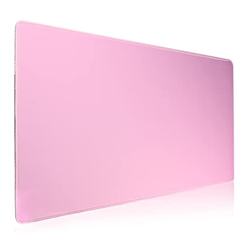 Hosimoln Gaming-Mausmatte, Large Mouse Pad Größe 70x30CM Dicke3MM, Premium-strukturiertes rutschfestes und wasserdichtes Computer-Mousepad mit genähten Kanten für Gaming/Office/Home-70x30 Pink von Hosimoln