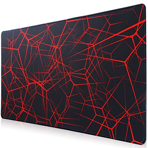 Hosimoln Gaming-Mausmatte, Large Mouse Pad Größe 70x30CM Dicke3MM, Premium-strukturiertes rutschfestes und wasserdichtes Computer-Mousepad mit genähten Kanten für Gaming/Office/Home-70x30 Rednet Hosimoln Gaming-Mausmatte, Large Mouse Pad Größe 70x30CM Dicke3MM, Premium-strukturiertes rutschfestes und wasserdichtes Computer-Mousepad mit genähten Kanten für Gaming/Office/Home-70x30 Rednet von Hosimoln