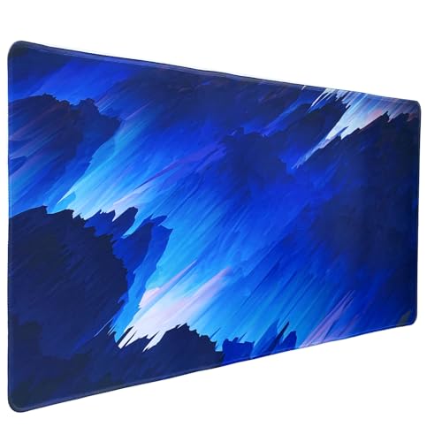 Hosimoln Gaming-Mauspad, Extended Mouse Pad Größe 90x40CM Dicke2MM,Premium-strukturiertes rutschfestes und wasserdichtes Computer-Mousepad mit genähten Kanten für Gaming/Office/Home 90x40 Goldmarble von Hosimoln