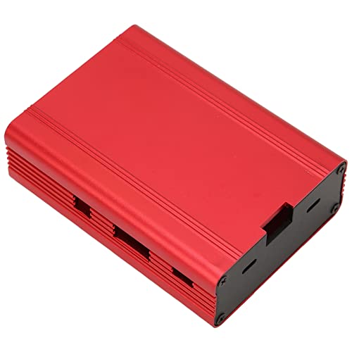 Wärmeableitungsgehäuse, Belüftungsdesign Gehäuse aus Aluminiumlegierung Gute Kompatibilität Kompakte Größe für Raspberry Pi 3 3B+ 2B B+ (Rot) von Hosit
