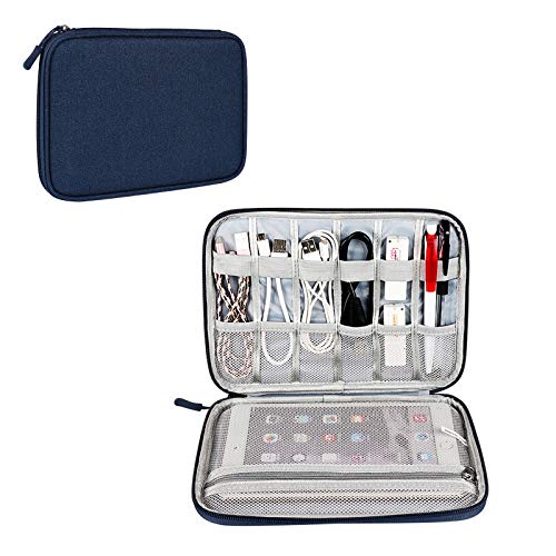 Hosoncovy Elektronisches Zubehör Organizer-Tasche Reisetasche Kabel Organizer-Tasche USB-Stick-Hülle Tablet-Hülle Tablet-Hülle für iPad Tablet-Telefonkabel Kopfhörer USB-Stick (Dunkel Blau) von Hosoncovy