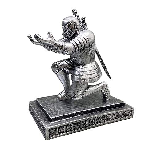 Hosoncovy Magnetic Executive Knight Stifthalter mit Silberschwert, Cool Pen Stifthalter Home Decoration Desktop Anhänger Figur Executive Soldier Knight Stifthalter (mit silbernem schwert) von Hosoncovy