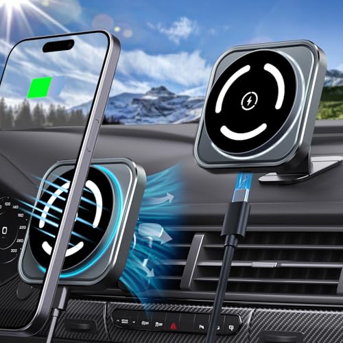 Hossom 15W für Magsafe Autohalterung mit Ladefunktion, Handyhalterung Auto Magsafe Ladegerät Kfz- Handyhalterung Magnet Wireless Charger Auto Zubehör für iPhone 16 15 14 13 12 Series Hossom 15W für Magsafe Autohalterung mit Ladefunktion, Handyhalterung Auto Magsafe Ladegerät Kfz- Handyhalterung Magnet Wireless Charger Auto Zubehör für iPhone 16 15 14 13 12 Series von Hossom