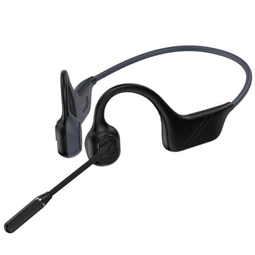 Knochenleitungskopfhörer mit Mikrofon, Kopfhörer Bluetooth 5.3, offene Ohr-Kopfhörer mit Geräuschunterdrückung, drehbarem Galgenmikrofon, kabelloses Headset, schweißfeste Ohrhörer für Arbeiten, Knochenleitungskopfhörer mit Mikrofon, Kopfhörer Bluetooth 5.3, offene Ohr-Kopfhörer mit Geräuschunterdrückung, drehbarem Galgenmikrofon, kabelloses Headset, schweißfeste Ohrhörer für Arbeiten, von Hostena