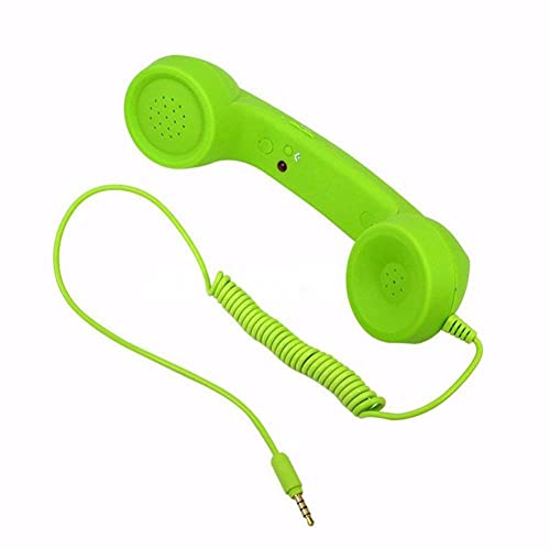 Retro Classic 3,5 Mm Telefonhörer Mini-Mikrofon-Anrufempfänger Smartphone (Grün) von Hosuho