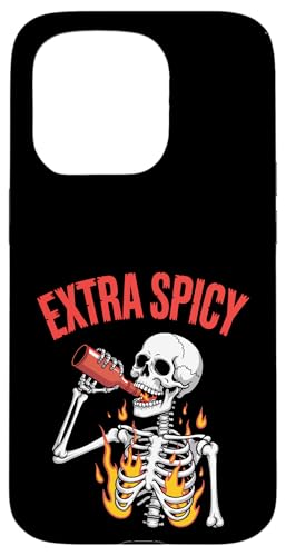 Liebhaber besonders scharfer Speisen mit rotem Pfeffer-Chili Hülle für iPhone 15 Pro von Hot Chilli & Spicy Food Designs