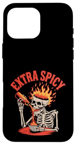 Liebhaber besonders scharfer Speisen mit rotem Pfeffer-Chili Hülle für iPhone 16 Pro Max von Hot Chilli & Spicy Food Designs