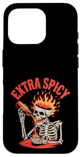 Liebhaber besonders scharfer Speisen mit rotem Pfeffer-Chili Hülle für iPhone 16 Pro von Hot Chilli & Spicy Food Designs