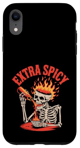 Liebhaber besonders scharfer Speisen mit rotem Pfeffer-Chili Hülle für iPhone XR von Hot Chilli & Spicy Food Designs