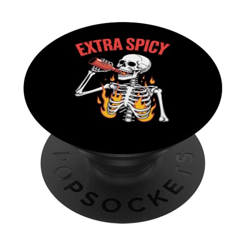 Liebhaber besonders scharfer Speisen mit rotem Pfeffer-Chili PopSockets Klebender PopGrip Liebhaber besonders scharfer Speisen mit rotem Pfeffer-Chili PopSockets Klebender PopGrip von Hot Chilli & Spicy Food Designs