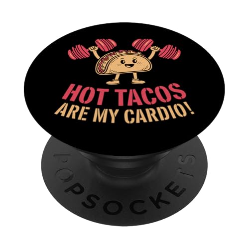 Paprika, Chili, Würziges mexikanisches Essen, scharfer Taco-Liebhaber PopSockets Klebender PopGrip von Hot Chilli & Spicy Food Designs