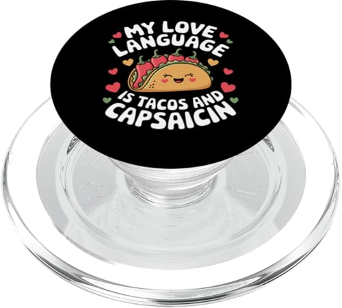Paprika-Chili-Capsaicin, würziges mexikanisches Essen, Taco-Liebhaber PopSockets PopGrip für MagSafe von Hot Chilli & Spicy Food Designs
