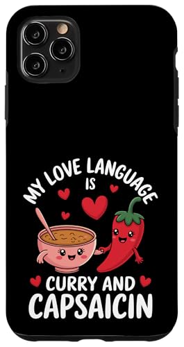 Paprika-Chili-Capsaicin Love Language Indisches Curry Hülle für iPhone 11 Pro Max von Hot Chilli & Spicy Food Designs