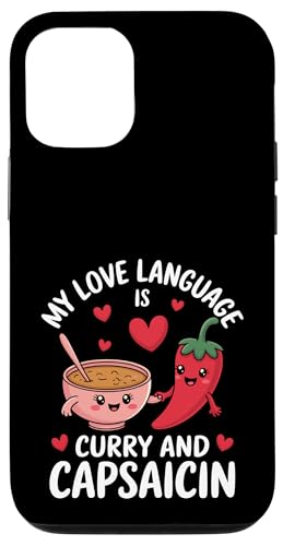 Paprika-Chili-Capsaicin Love Language Indisches Curry Hülle für iPhone 12/12 Pro von Hot Chilli & Spicy Food Designs
