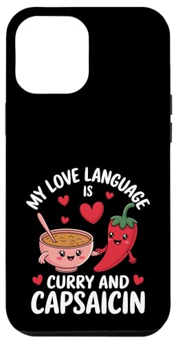 Paprika-Chili-Capsaicin Love Language Indisches Curry Hülle für iPhone 12 Pro Max von Hot Chilli & Spicy Food Designs