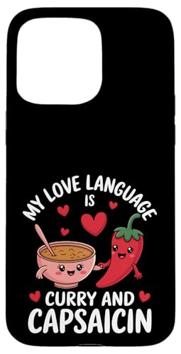 Paprika-Chili-Capsaicin Love Language Indisches Curry Hülle für iPhone 15 Pro Max von Hot Chilli & Spicy Food Designs