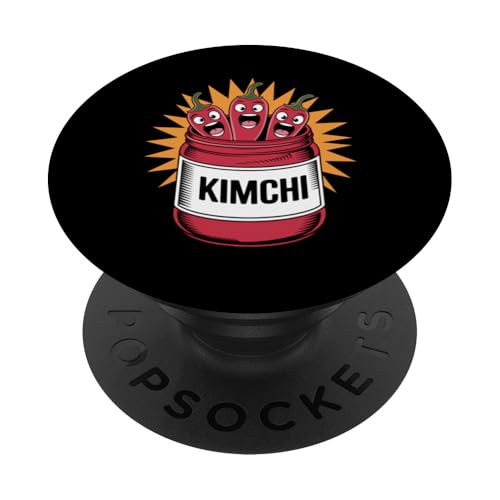 Paprika-Chili Würziges koreanisches Essen Kimchi PopSockets Klebender PopGrip von Hot Chilli & Spicy Food Designs