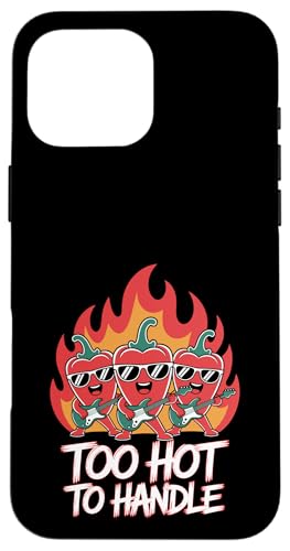 Red Pepper Chili Gitarre Spicy Food Lover Hülle für iPhone 16 Pro Max von Hot Chilli & Spicy Food Designs