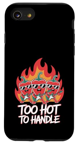 Red Pepper Chili Gitarre Spicy Food Lover Hülle für iPhone SE (2020) / 7 / 8 von Hot Chilli & Spicy Food Designs