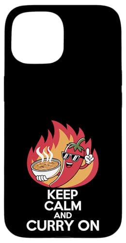 Red Pepper Chili Indisches Curry Keep Calm and Curry on Hülle für iPhone 15 Red Pepper Chili Indisches Curry Keep Calm and Curry on Hülle für iPhone 15 von Hot Chilli & Spicy Food Designs