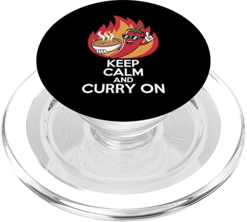 Red Pepper Chili Indisches Curry Keep Calm and Curry on PopSockets PopGrip für MagSafe Red Pepper Chili Indisches Curry Keep Calm and Curry on PopSockets PopGrip für MagSafe von Hot Chilli & Spicy Food Designs