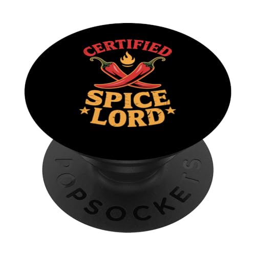Red Pepper Chili Spice Lord Spicy Food Lover PopSockets Klebender PopGrip Red Pepper Chili Spice Lord Spicy Food Lover PopSockets Klebender PopGrip von Hot Chilli & Spicy Food Designs