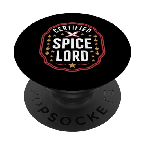 Red Pepper Chili Spice Lord Spicy Food Lover PopSockets Klebender PopGrip von Hot Chilli & Spicy Food Designs