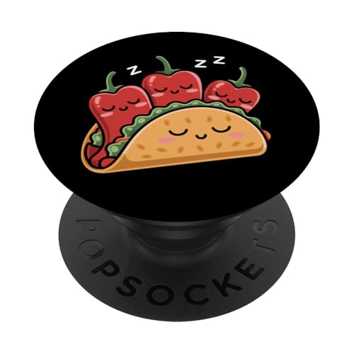 Süßer roter Pfeffer Chili würziges mexikanisches Essen Taco-Liebhaber PopSockets Klebender PopGrip von Hot Chilli & Spicy Food Designs