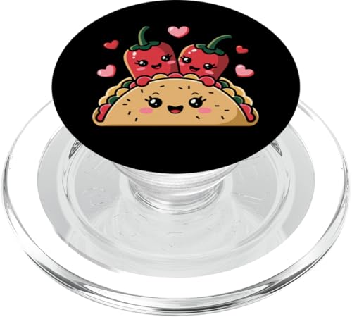 Süßer roter Pfeffer Chili würziges mexikanisches Essen Taco-Liebhaber PopSockets PopGrip für MagSafe von Hot Chilli & Spicy Food Designs