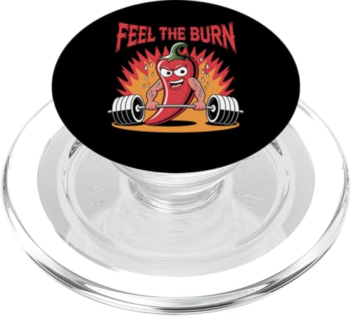Training im Fitnessstudio mit rotem Pfeffer, Chili, scharfem Essen PopSockets PopGrip für MagSafe Training im Fitnessstudio mit rotem Pfeffer, Chili, scharfem Essen PopSockets PopGrip für MagSafe von Hot Chilli & Spicy Food Designs