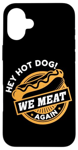 Meating Hot Dogs Design für Hotdog Snack Hülle für iPhone 16 Plus von Hot Dog Design Ideas For Hot Dog Fan
