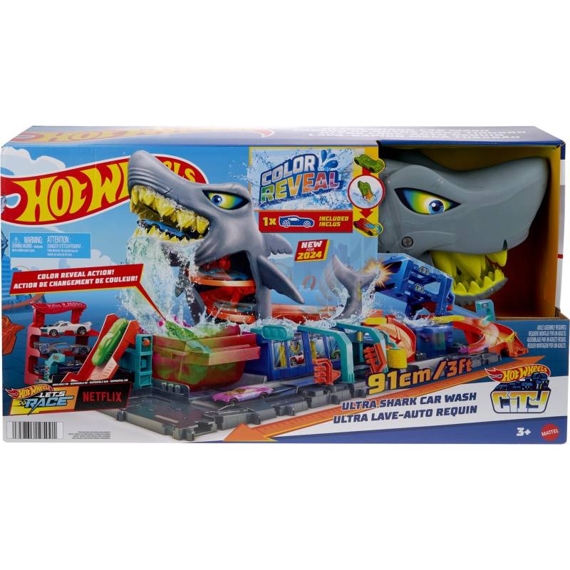 Hot Wheels City Ultimative Hai Auto-Waschanlage, Spielgebäude von Hot Wheels