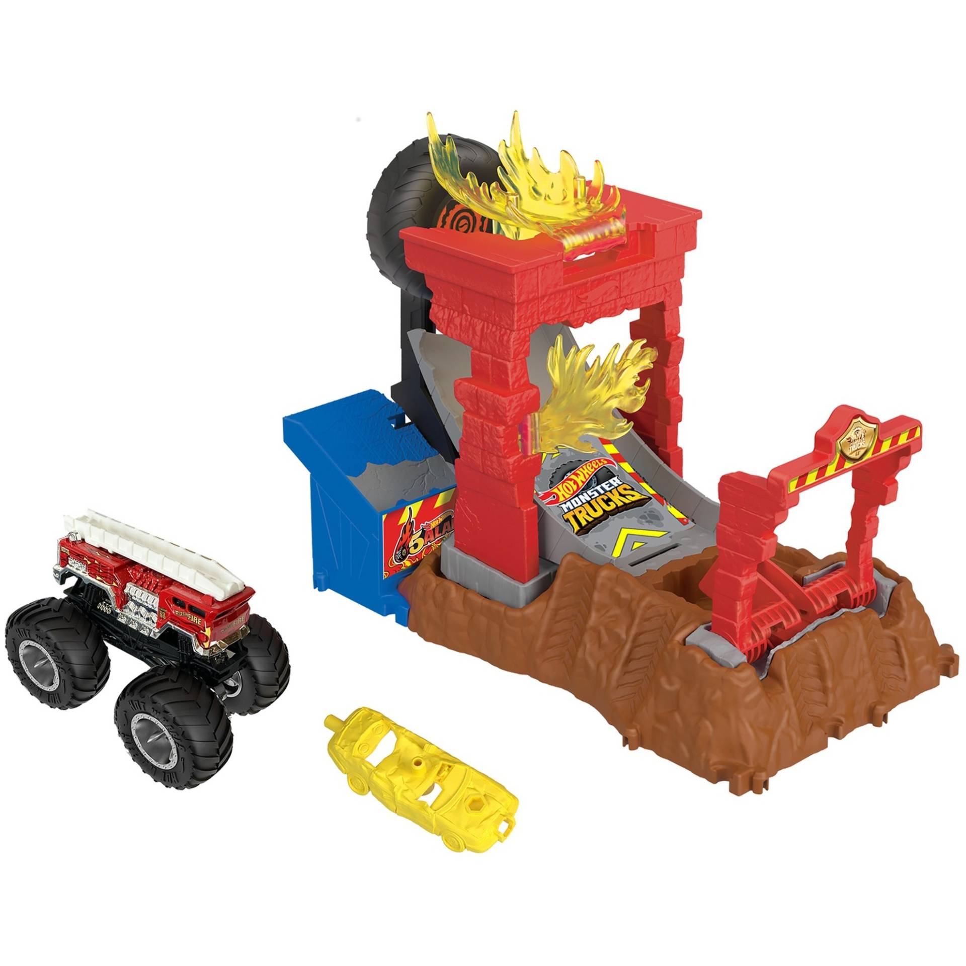 Monster Trucks Arena World: Entry Challenge - 5 Alarm''s Fire Smash Through, Rennbahn Monster Trucks Arena World: Entry Challenge - 5 Alarm''s Fire Smash Through, Rennbahn von Hot Wheels